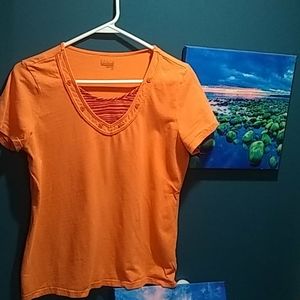 Orange pull over small blouse
